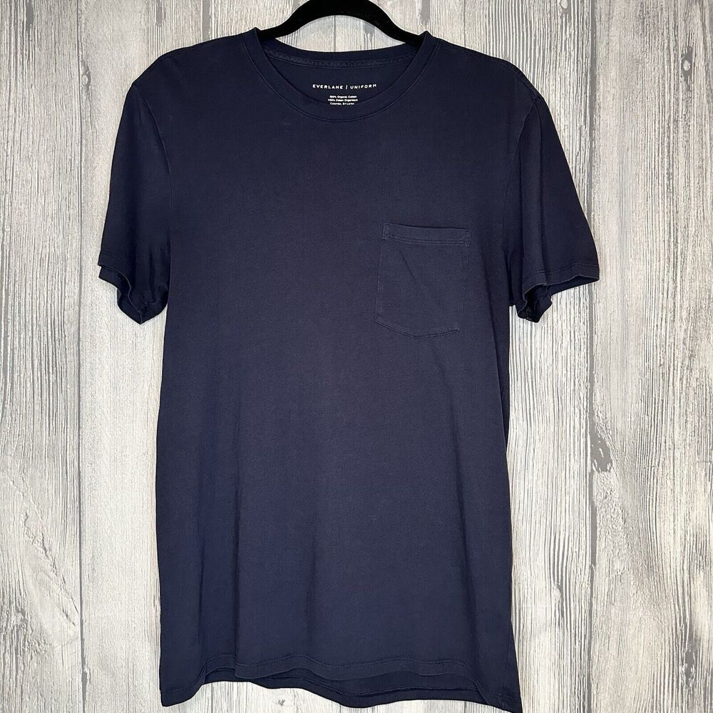 Everlane Organic Cotton Pocket T-shirt Navy Mens Small